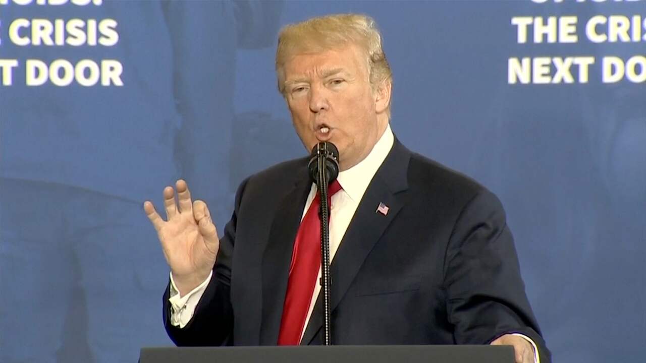 Beeld uit video: Trump: Hardere aanpak drugsdealers hoort doodstraf bij