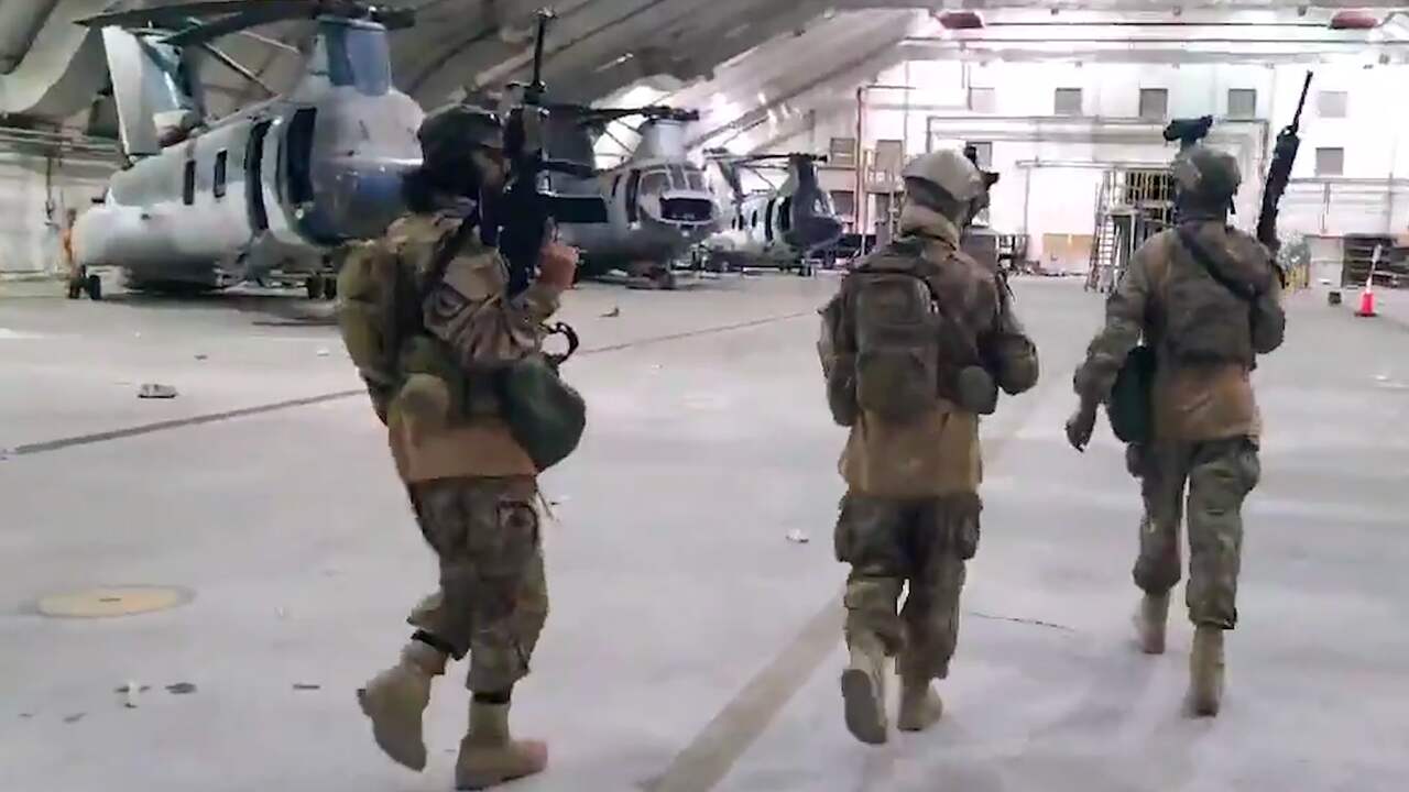 Beeld uit video: Taliban nemen vliegveld Kaboel in na vertrek Amerikanen