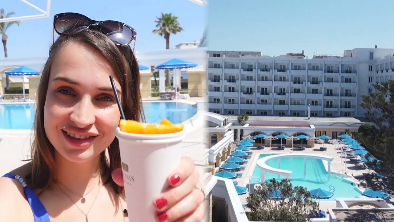Beeld uit video: Proefvakantie Rhodos zit er bijna op: 'Niet gevochten om bedjes'