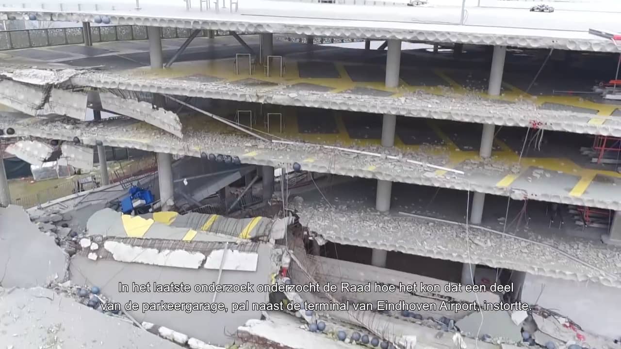 Beeld uit video: Conclusies van OVV na instorten parkeergarage in Eindhoven