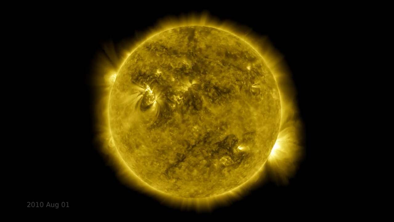 Beeld uit video: NASA deelt timelapse van tien jaar zonneactiviteit