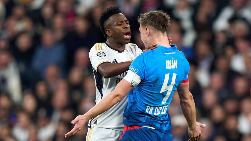 RB Leipzig woedend na actie Vinícius: 'Hij grijpt met beide handen mijn nek'