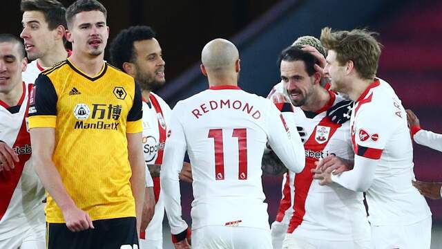 Southampton haalde de kwartfinales ten koste van Wolverhampton Wanderers.
