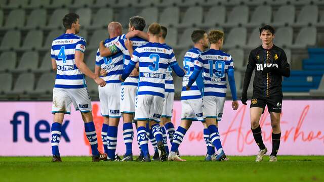 Vreugde bij De Graafschap in de thuiswedstrijd tegen Telstar.