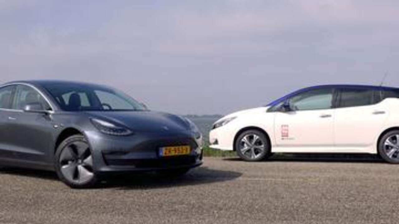 Eerste dubbeltest: Nissan Leaf E+ tegen de Tesla Model 3