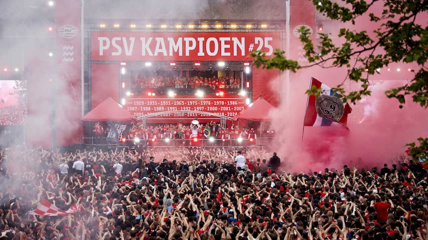 Honderdduizend PSV-fans lopen uit voor huldiging: 'Mooiste titel ooit'