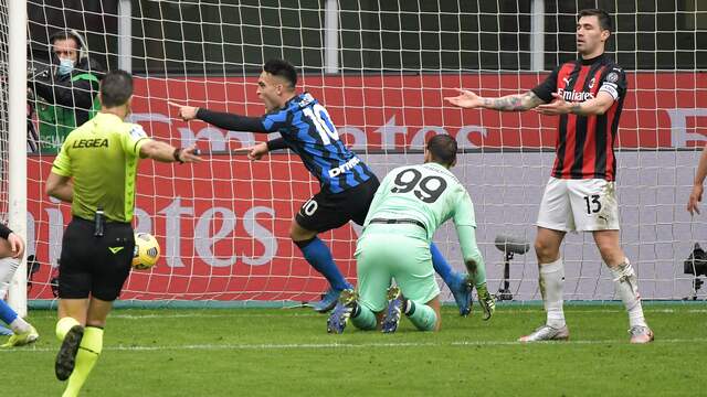 Lautaro Martínez maakte de eerste twee doelpunten voor Inter.