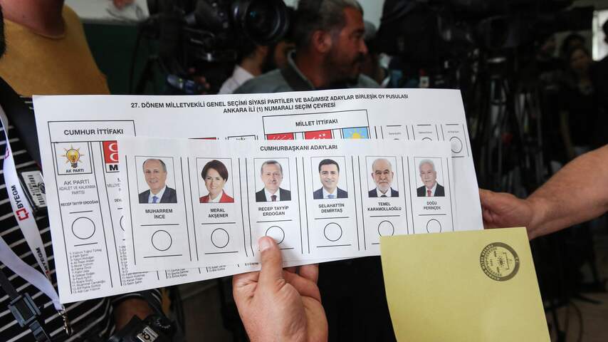 Voorsprong Erdogan bij verkiezingen Turkije loopt terug