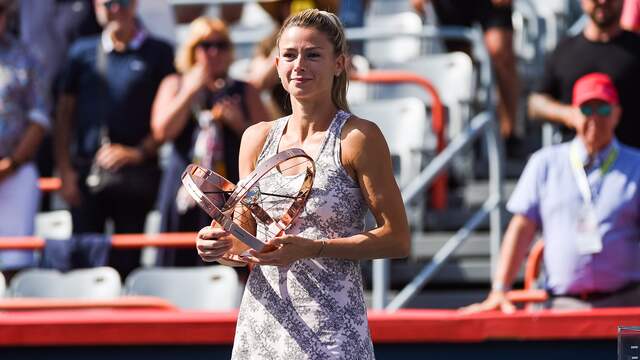 Camila Giorgi pakte in Montreal haar derde titel uit haar loopbaan.