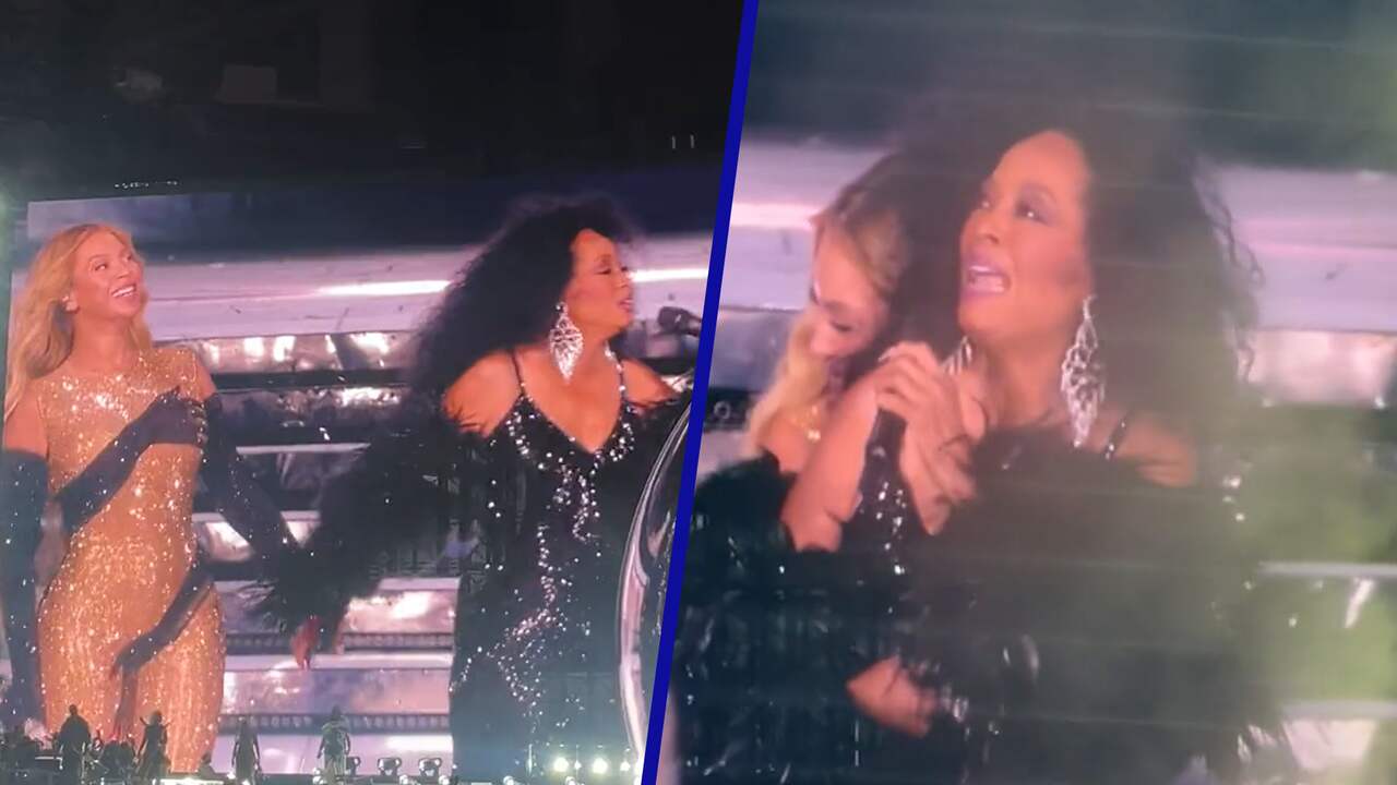 Beeld uit video: Diana Ross zingt jarige Beyoncé toe tijdens show in Los Angeles