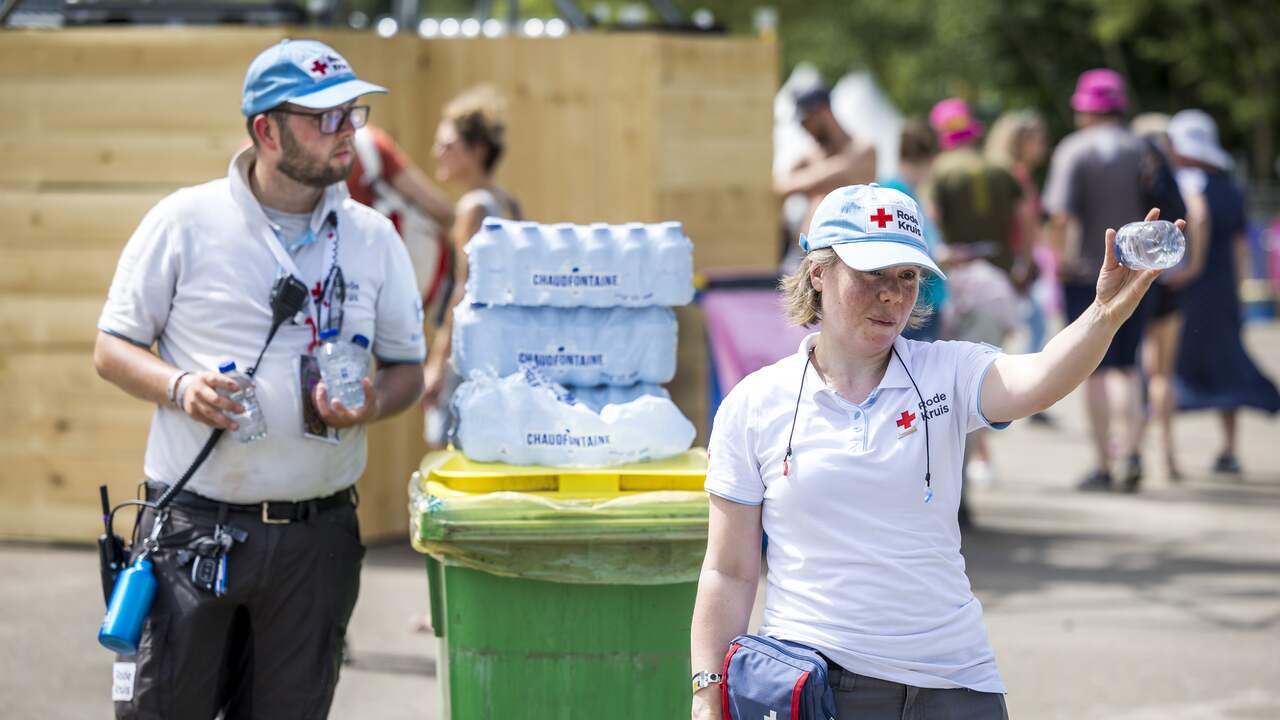 The Red Cross helps to provide Pinkpop visitors.