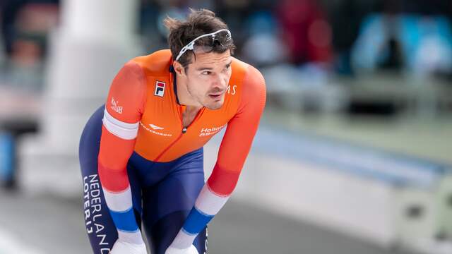 Hein Otterspeer werd gediskwalificeerd op de tweede 500 meter in Salt Lake City.