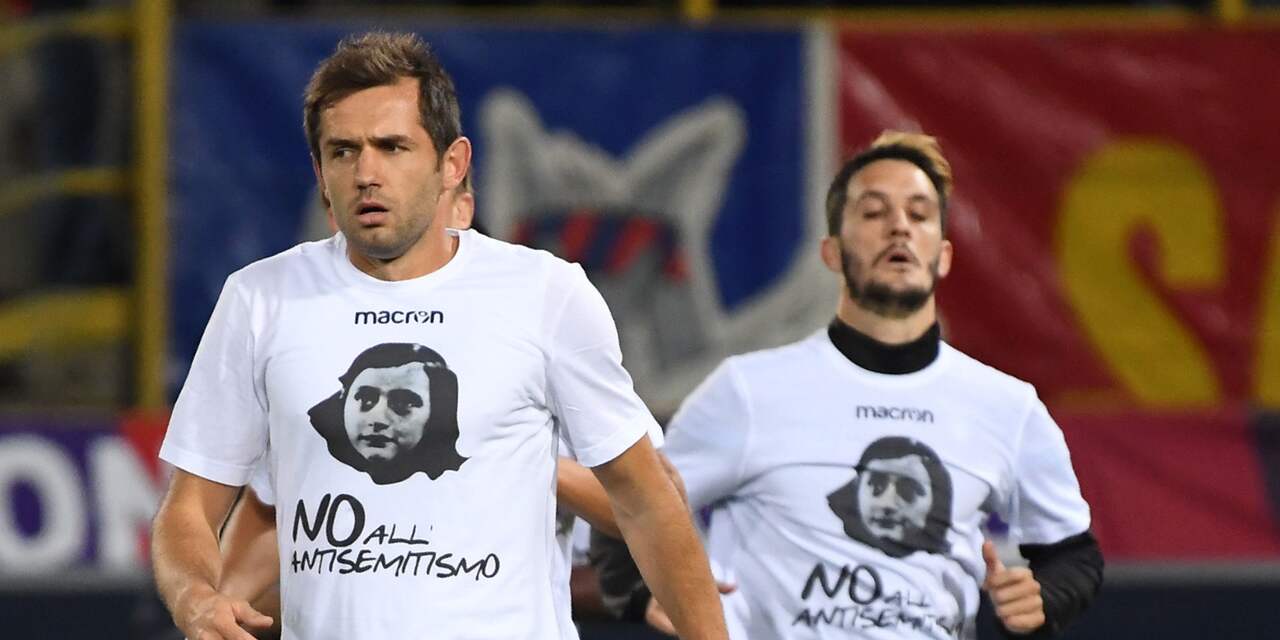 Stadionverbod voor dertien supporters Lazio Roma om Anne Frank-stickers