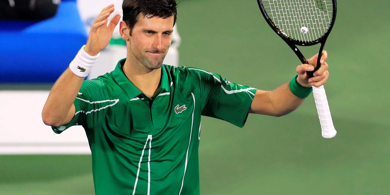 Djokovic wint in Dubai eerste duel sinds veroveren Australian Open-titel