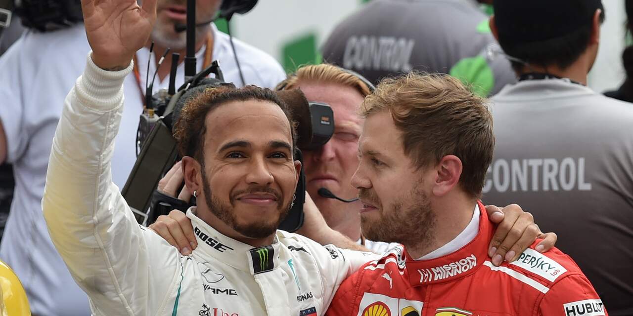 Vettel feliciteert Hamilton en Verstappen op 'niet de leukste dag' voor hem