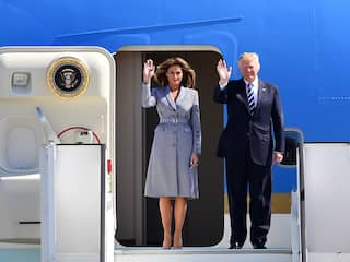 Trump gearriveerd in Brussel voor bezoek koning en overleg NAVO-top
