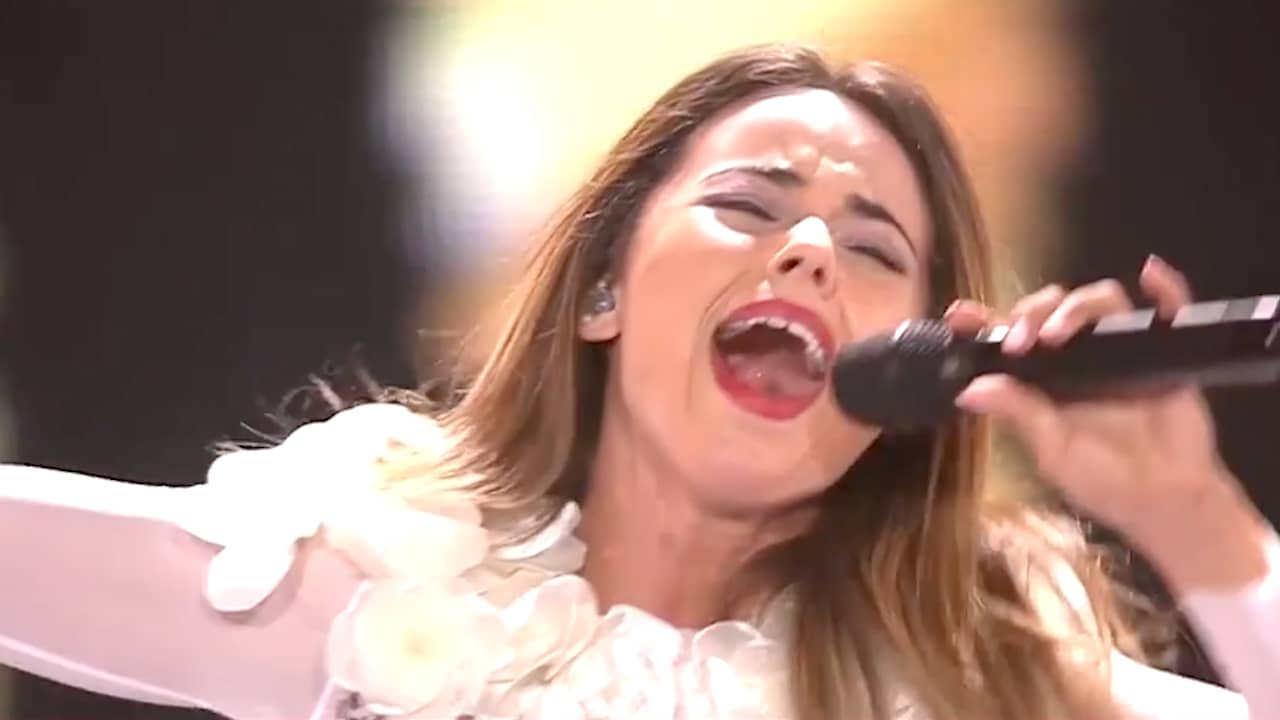 Beeld uit video: Songfestivalrepetitie Albanië