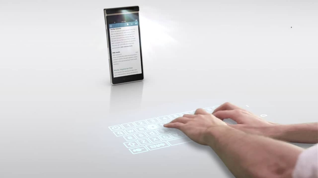 George Hanbury schild Gastvrijheid Lenovo toont telefoon met projectie-toetsenbord en vr-smartwatch | Mobiel |  NU.nl
