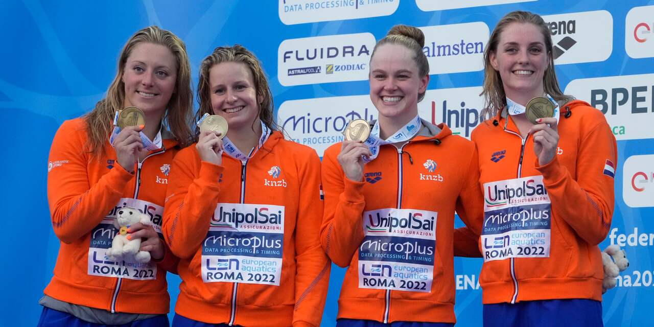 Estafettezwemsters pakken na inhaalrace Steenbergen brons op 4x100 wisselslag