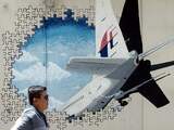 Een muurtekening over MH370 in Maleisië.