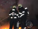 Bestelbus zwaar beschadigd door brand