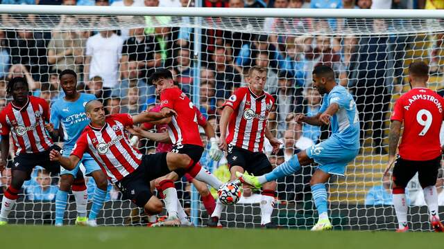 Er was geen doorkomen aan voor Manchester City tegen Southampton.