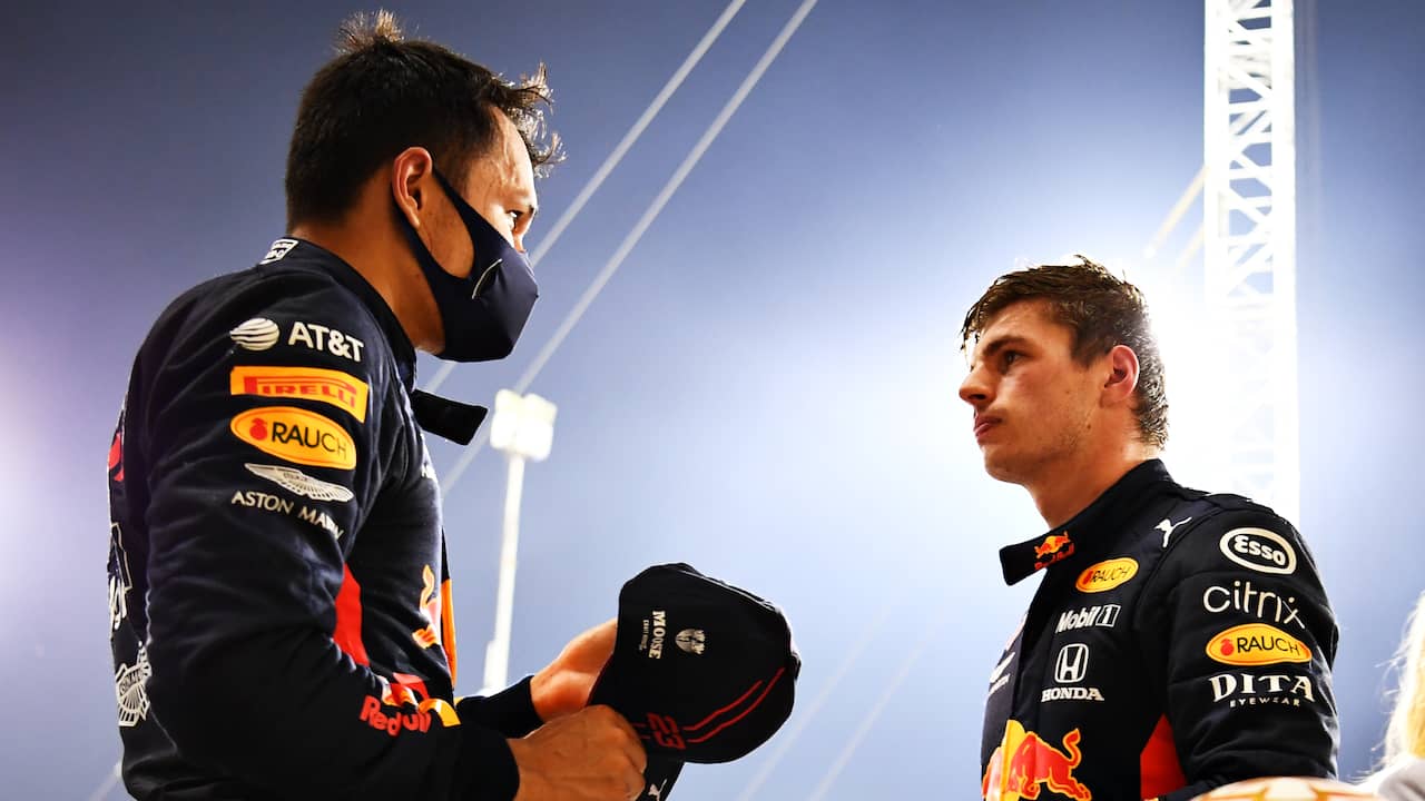Alexander Albon en Max Verstappen als teamgenoten bij Red Bull Racing.