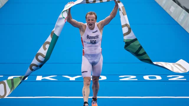 Kristian Blummenfelt werd in Rio de Janeiro nog dertiende, maar pakt vijf jaar later in Tokio het goud.