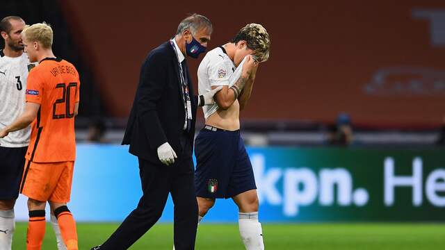 Toptalent Nicolò Zaniolo scheurde in september tijdens de interland met Oranje de voorste kruisband van zijn linkerknie.