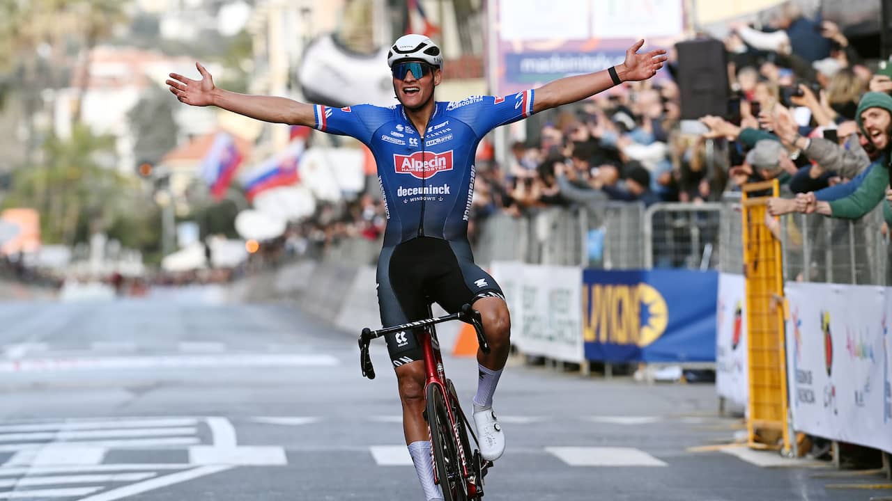 Van der Poel slegato vince Milan-Sanremo come primo olandese in 38 anni |  Ciclismo