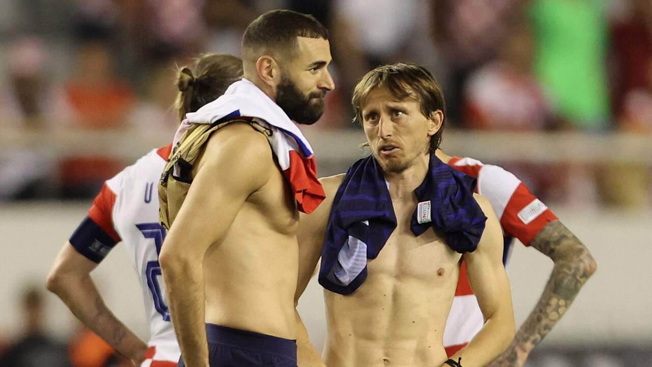 Luka Modric played his 150th international match for Croatia against France.