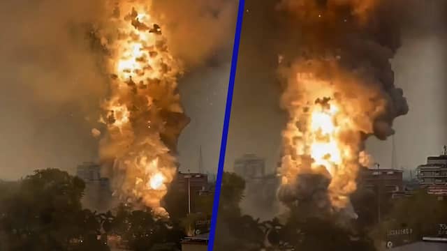 Enorme explosie in Indiaas vuurwerkpakhuis geeft flink kabaal