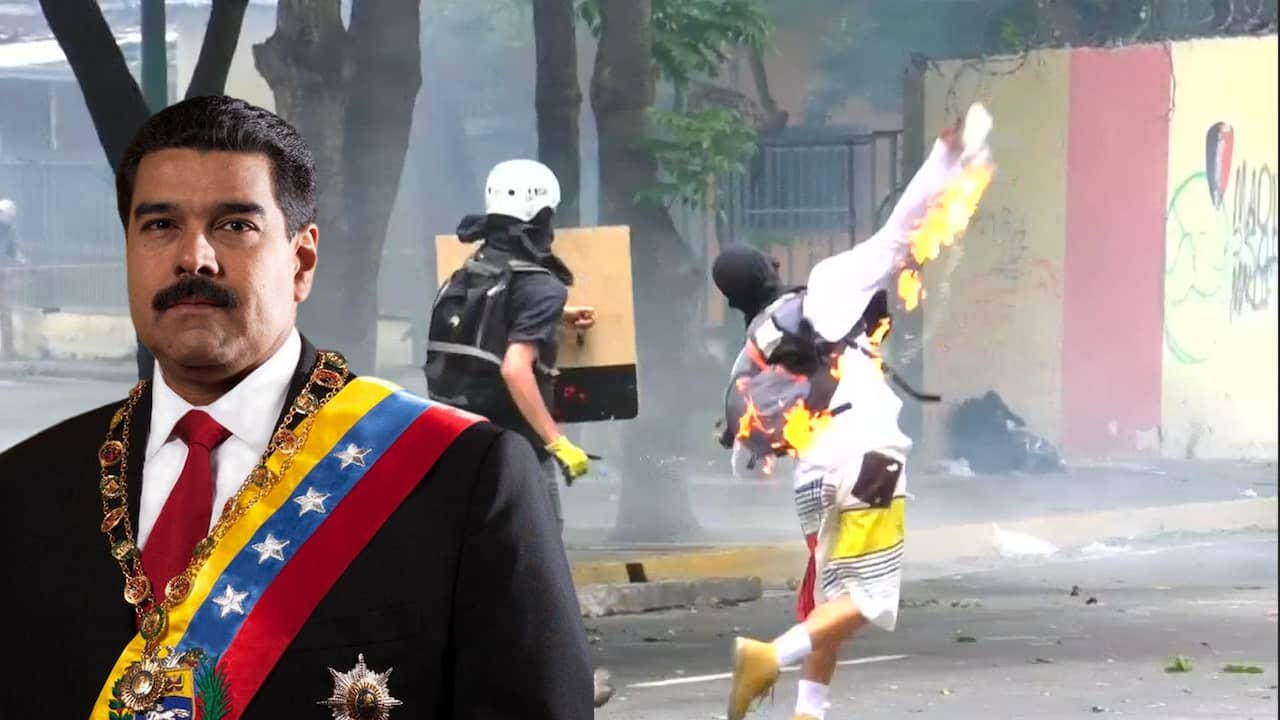 Beeld uit video: Hoe de schrikbarende inflatie Venezuela tot opstand drijft