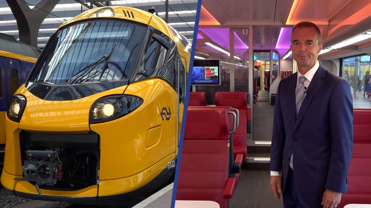 Beeld uit video: NS geeft rondleiding door nieuwe intercity op Rotterdam Centraal