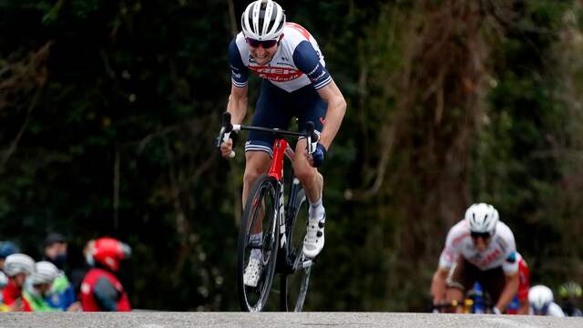 Bauke Mollema was in Italië dicht bij zijn derde zege dit jaar.