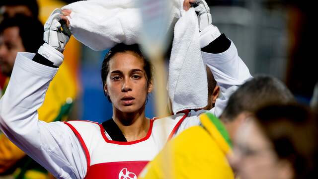 Reshmie Oogink tijdens de Spelen van 2016 in Rio de Janeiro.