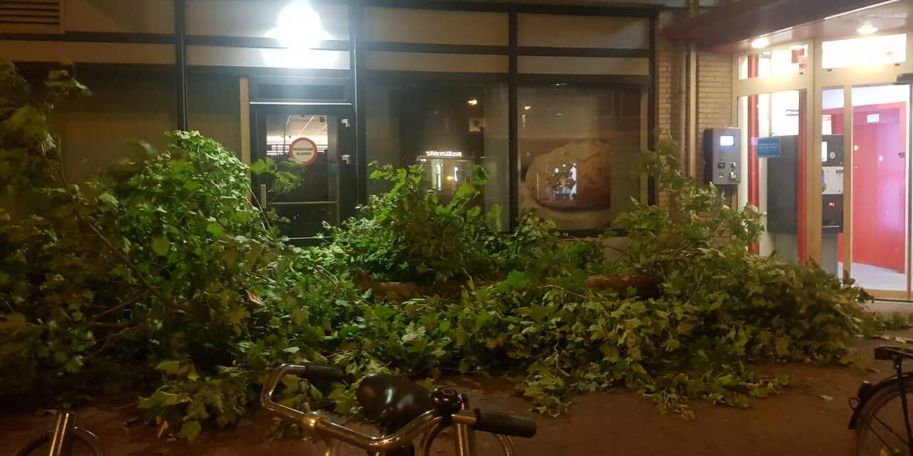 Zomerstorm Francis zorgt voor overlast in Leiden