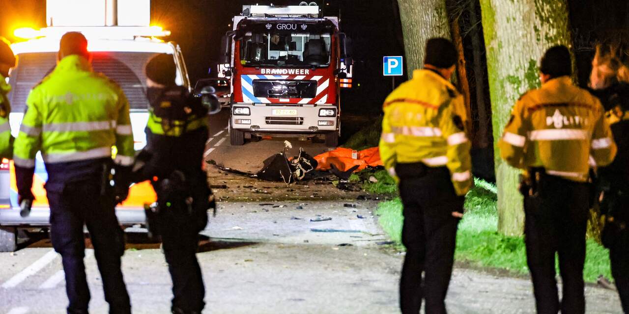 Vier jonge mannen omgekomen bij ongeval in het Friese Jirnsum