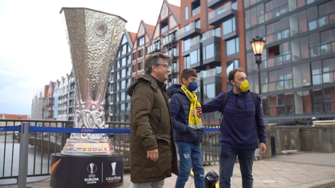 Beeld uit video: Fans van United en Villareal verzamelen zich in Gdansk voor EL-finale