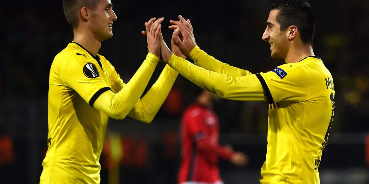 Dortmund, Napoli en Rapid Wien overwinteren in Europa League