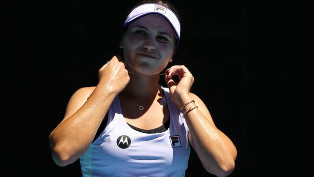Titelverdediger Sofia Kenin voelde veel druk bij haar eersterondepartij.