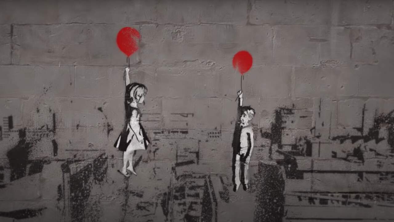 Beeld uit video: Banksy maakt geanimeerde versie van Girl with Balloon