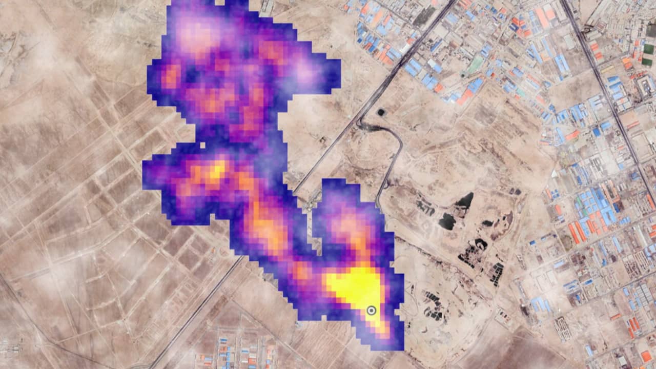 Beeld uit video: Zo wordt gezocht naar superuitstoters van methaan