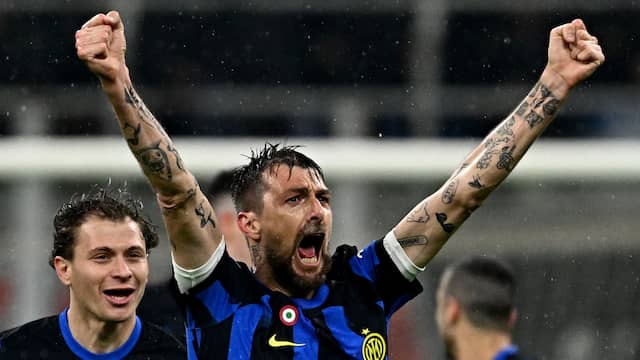 Acerbi kopt Inter op voorsprong in kampioensduel met Milan