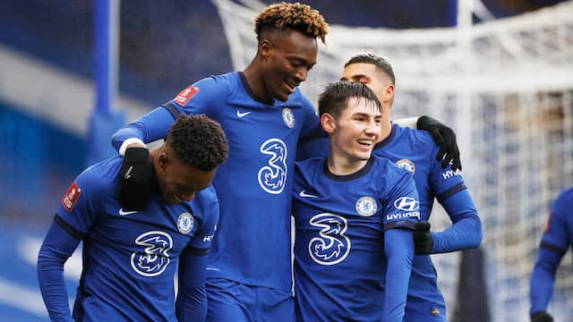 Chelsea viert een van de doelpunten van Tammy Abraham.