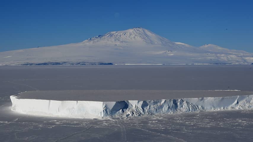 Vulkaan Mount Erebus op Antarctica