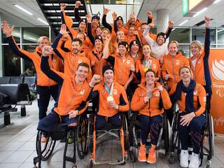 Paralympische sporters keren terug naar Nederland