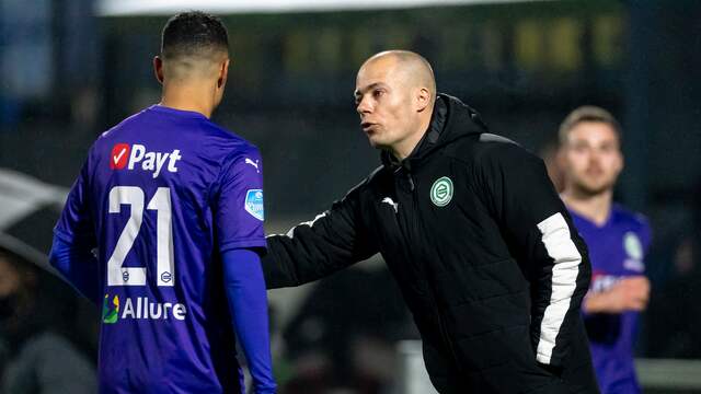 Danny Buijs zaterdag tijdens de met 3-1 verloren wedstrijd tegen RKC Waalwijk.