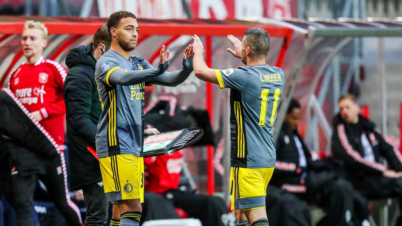Cyriel Dessers verving Bryan Linssen, maar kon Feyenoord niet redden.