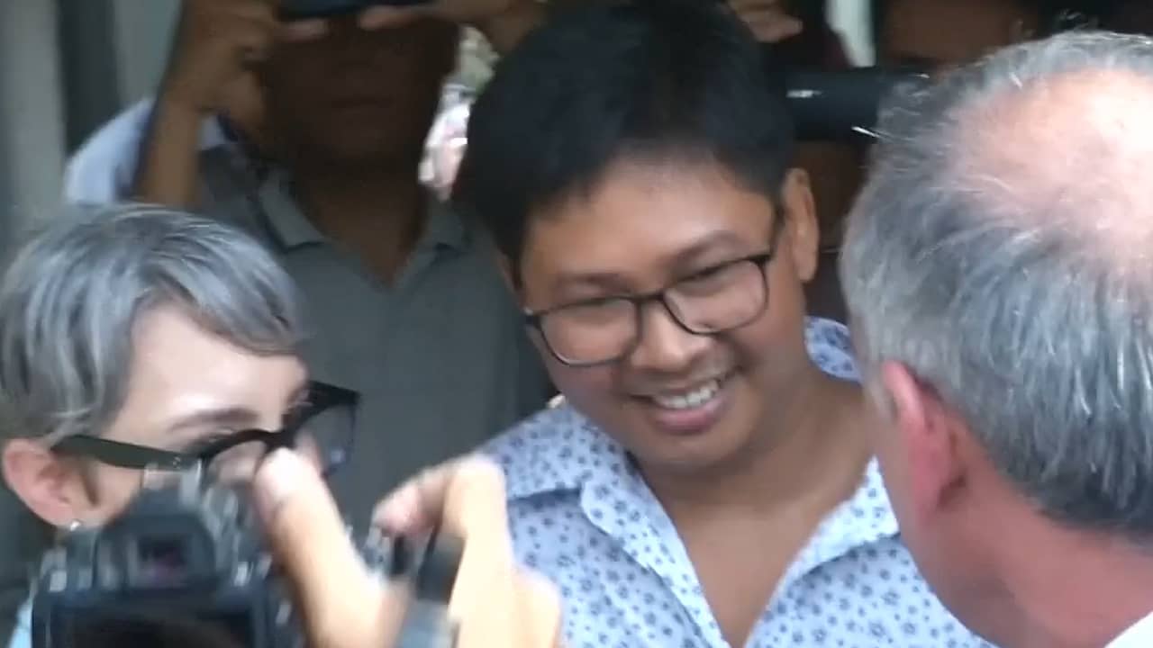 Journalisten in Myanmar zetten eerste stappen buiten gevangenis
